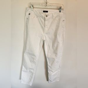 Curve Appeal White cropped jeans, Size 12